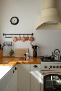 Outdated old-fashioned kitchen interior